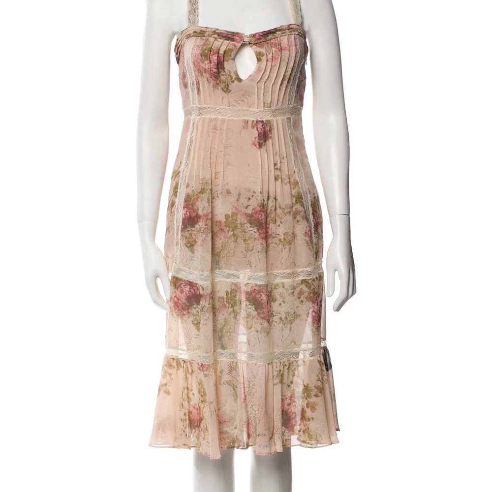 JOHN GALLIANO Silk Pink Dress S/S 2006